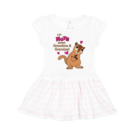 

Inktastic I m Nuts About Grandma and Grandpa Gift Toddler Girl Dress
