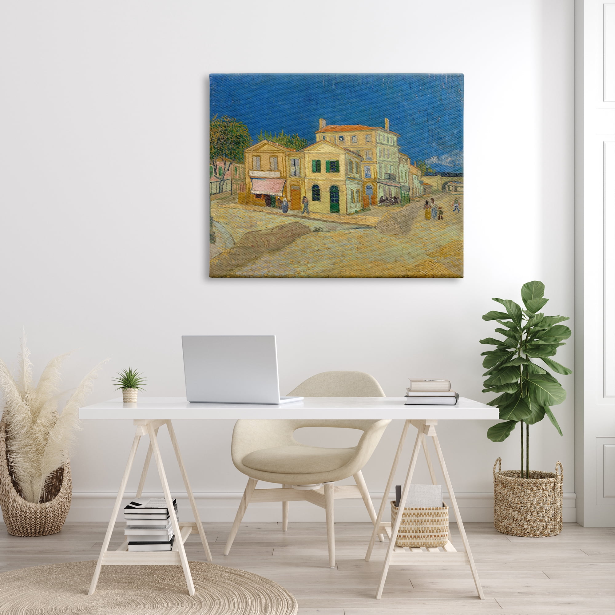 Stupell Industries The Yellow House Vinvent van Gogh Classic Painting Painting Gallery Wrapped Canvas Print Wall Art, Design by one1000paintings