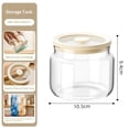 thumbnail image 2 of Glass Jar with Lid, 500ML Airtight Glass Storage Jar Glass Food Storage Containers for Kitchen Counter, Pantry, Decorative for Coffee, Sugar, Candy Jar Cute, 2 of 5