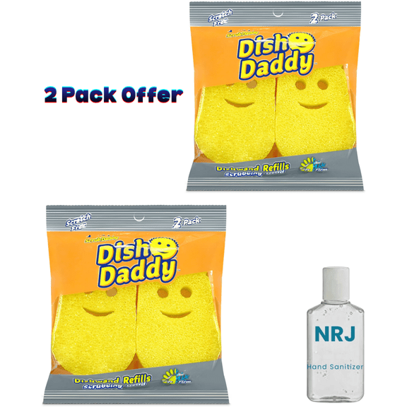 Scrub Daddy Dish Daddy Non-Scratch Scrub Dishwand Refills, 2 Count