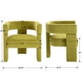 thumbnail image 5 of Dayalane Barrel Accent Chair, Modern Velvet Upholstered Armchair with Curved Open Back, Comfy Single Sofa Chair, Club Chair for Living Room Bedroom Reading, Beige, 5 of 9