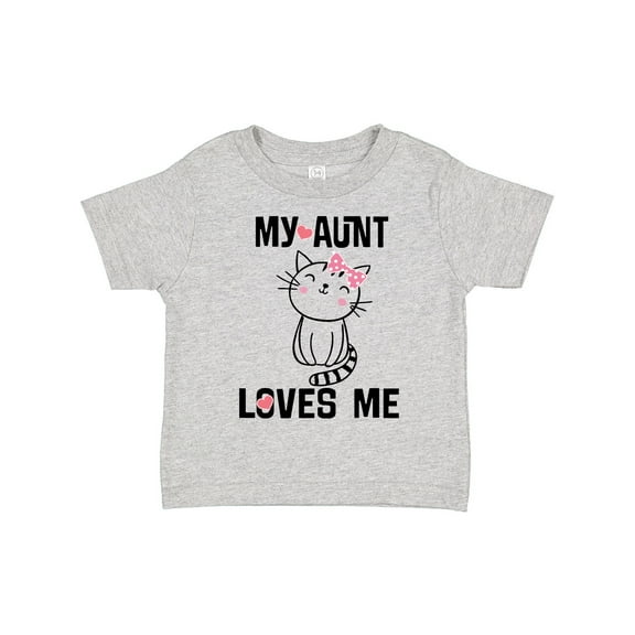 Inktastic My Aunt Loves Me Kitty Girls Toddler T-Shirt