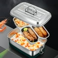 thumbnail image 5 of TuJiang Stainless Steel Lunch Box I 2LI with free sealing I Bento Box 3 Compartments, Leak-Proof Food Containers, Metal Lunchbox for Travel & Work, Eco-Friendly Meal Storage Solution, 5 of 9