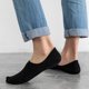 thumbnail image 3 of Calcetines invisibles de algodón para hombre, medias deportivas de talla grande, antideslizantes, de silicona, color negro, 5 pares, 3 of 5