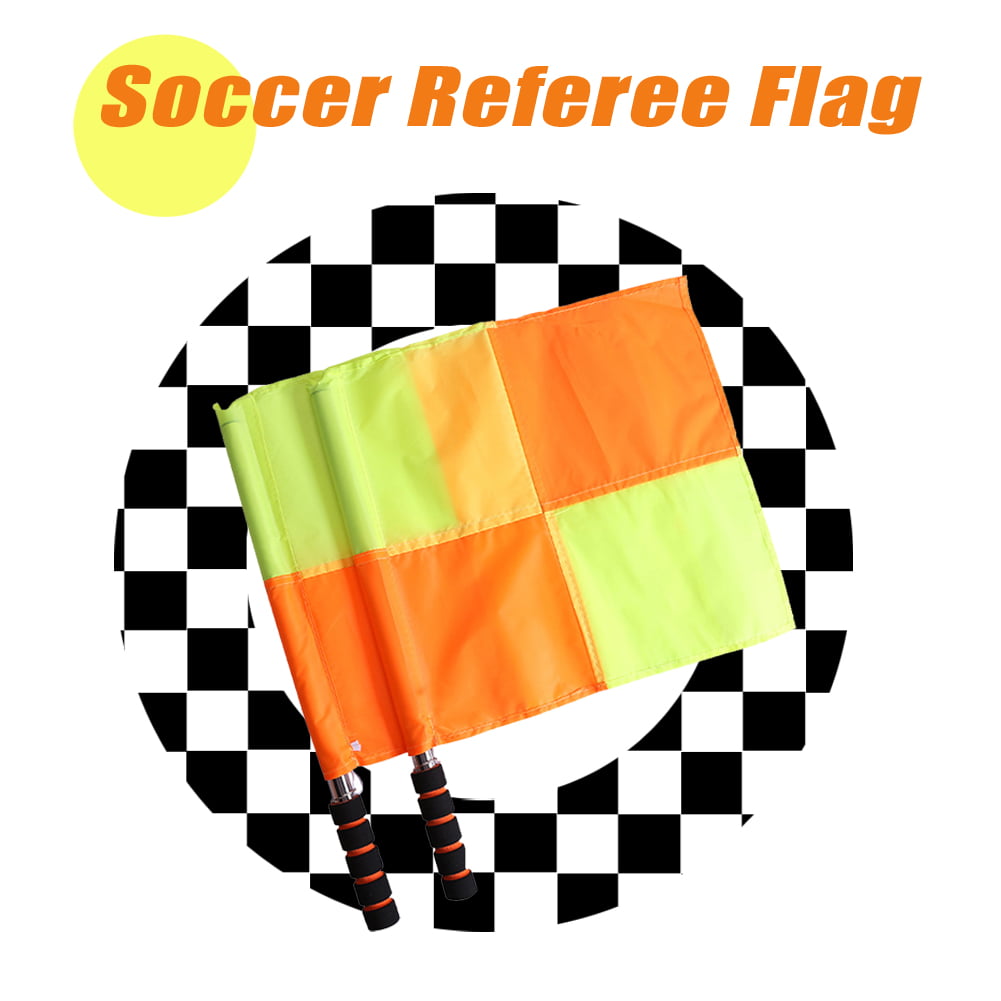 New Set of 2 Champion Sports Linesman Referee Soccer Flags  Pair 2 PCS 