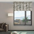 thumbnail image 5 of Printed Curtain Valance Rod Pocket Kitchen Curtain Short Sheer Translucent Window Treatment Spring Floral Decoration for Cafe Living Room Bathroom Decorative Tiers 55.12x18.11 Inches, 5 of 5