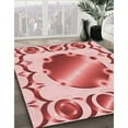 thumbnail image 2 of Ahgly Company Indoor Round Patterned Lava Red Area Rugs, 3' Round, 2 of 6