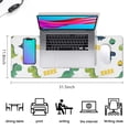 thumbnail image 5 of Long Mouse Pads for Desk,White Cartoon Dinosaurs Pumpkins Pattern Desk Mats on Top Of Desks, Desk Mouse Pad Extra Large with 3mm Non-Slip Base and Stitched Edge for Gaming,Office,Work,Home 31.5"x11.8", 5 of 6