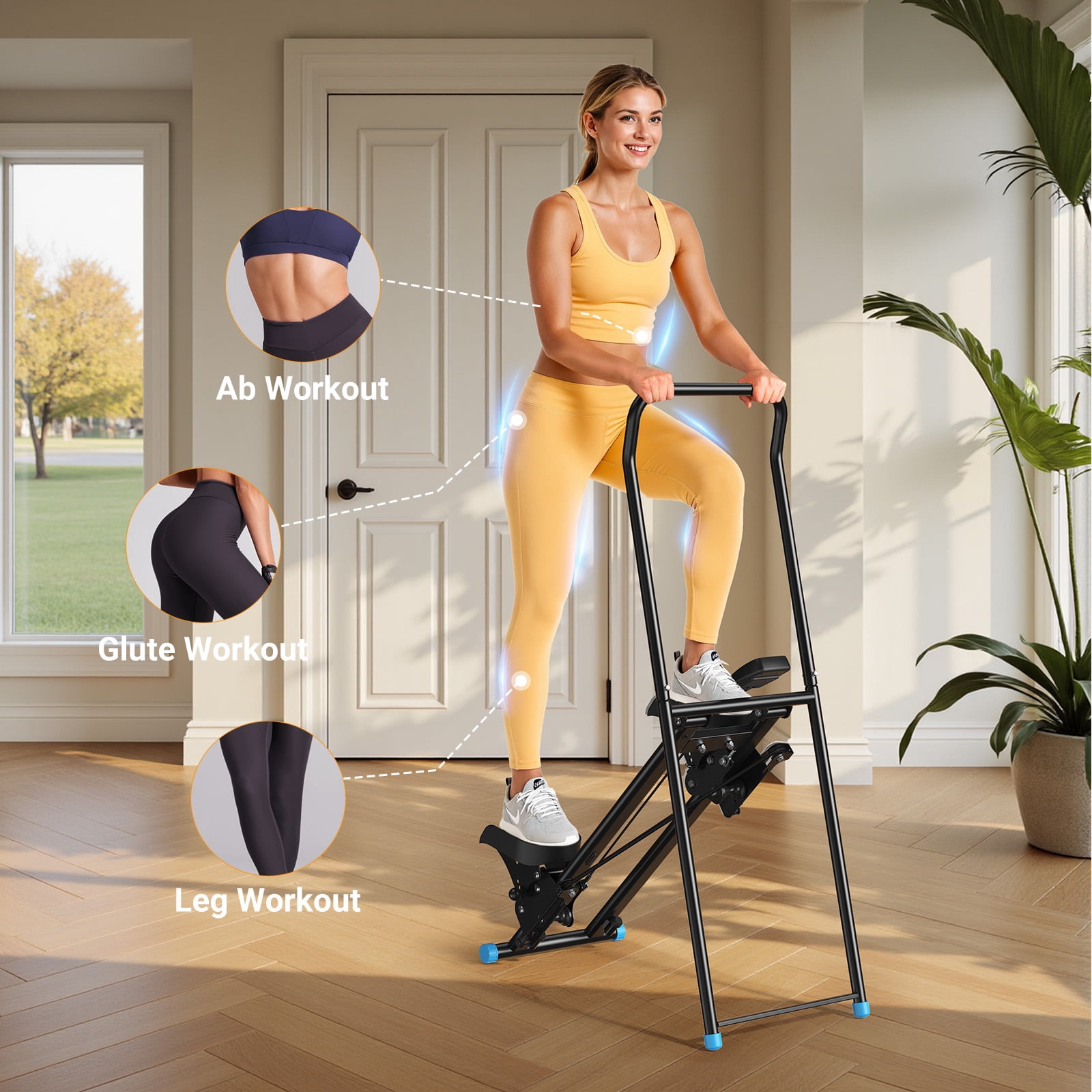 MERACH Stair Stepper for Home Compact Foldable Vertical Climber - Full-Body Workout Stepper, Home Gym Cardio Exercise Equipment