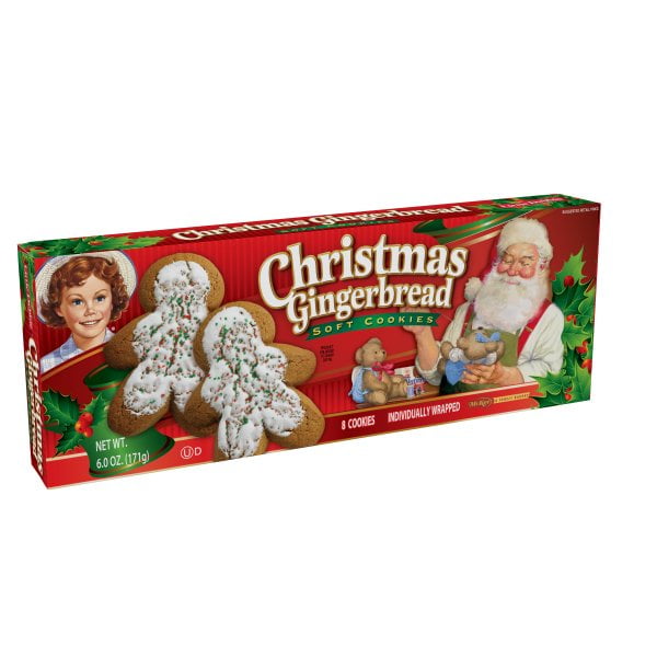 Little Debbie Christmas Gingerbread Soft Cookies, 8 Ct, 6 Oz - Walmart ...