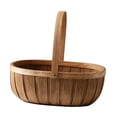 thumbnail image 5 of Esquirla Wooden Bread Basket Fruit Basket Wicker Woven Kitchen Cabinet Organizer Easter Basket for Bath Toy Kids Toys Versatile Sturdy Size L, 5 of 8