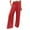 Red, variant on Babysbule Long Pants for Women Women's Casual Slim High Elastic Waist Solid Color Sports Cotton And Linen Pants