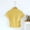Yellow, variant on Women's Mock Turtle Neck Crop Tops Short Sleeve Slim Fitted Knit Basic Tee Shirts Ruched Tops for Women Trendy (with Padded)