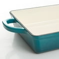 thumbnail image 4 of Crock Pot Artisan 13 in. Enameled Cast Iron Lasagna Pan in Teal Ombre, 4 of 4