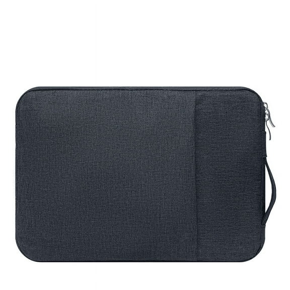Laptop Sleeve Compatible With MacBook 15.6 Inch, Notebook, Polyester Vertical Bright Fabric Watercolor Bag With Pocket Navy Blue - 15.6 inches