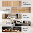 thumbnail image 3 of AKDSteel Narrow Shoe Storage Cabinet with 2 Flip Drawers, Fluted Hidden Shoe Organizer with Adjustable Compartments & Legs, Slim Freestanding Shoe Rack for Entryway or Hallway, 3 of 7