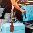 thumbnail image 3 of WASHWEPE Travelers 1Set Practical Design Pu Small Luggage Tags With Identification Function For Suitcase Check-in, 3 of 8