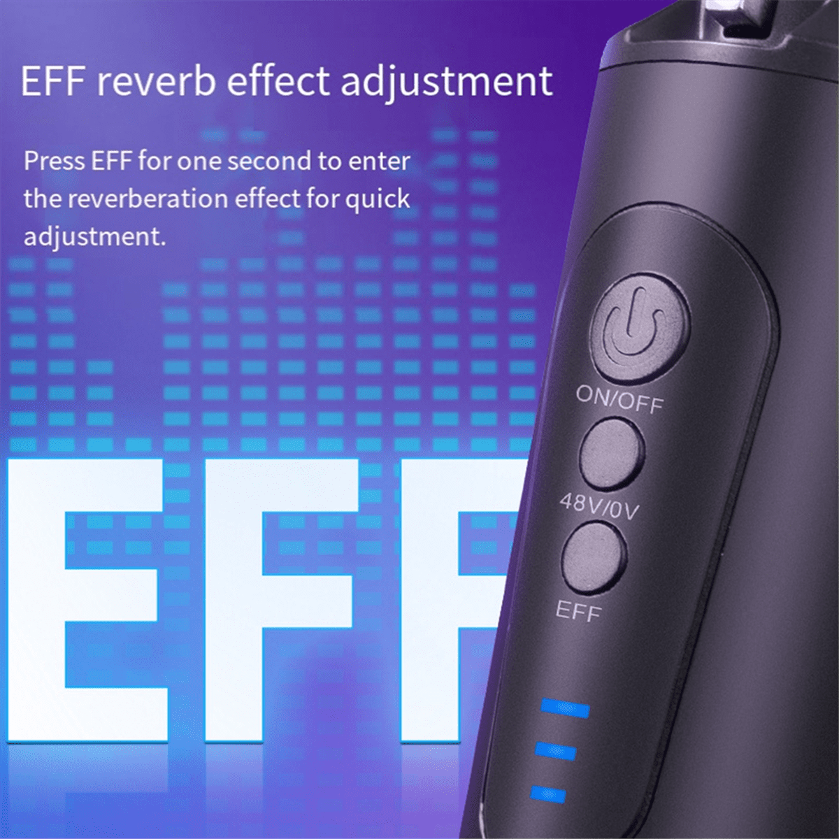 New 2.4g XLR Microphone Wireless Transmitting & Receiving System Dynamic Condenser Microphone Reverberation Adjustment
