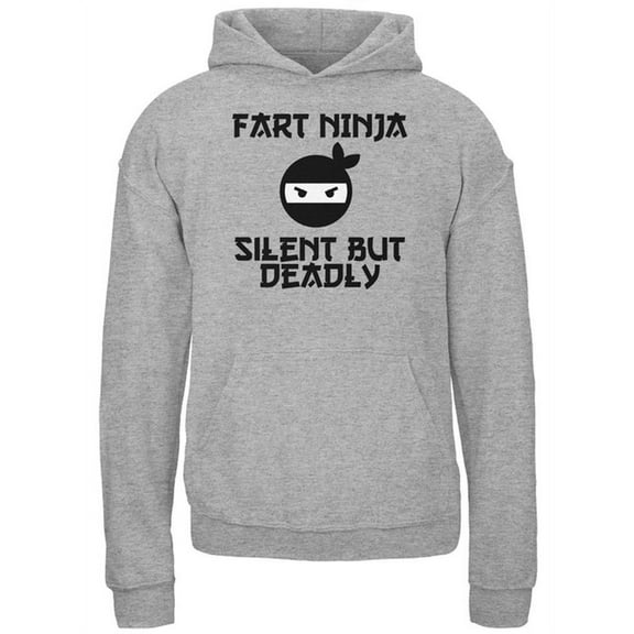 Fart Ninja SBD Youth Hoodie Storm Grey YSM