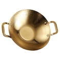 thumbnail image 4 of HAMPPLIES 1Pcs Stainless Steel Pasta Pot 32X25.5X5.5Cm In Golden With Hammer Texture And Double Handle, 4 of 8