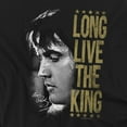 thumbnail image 2 of Elvis Presley Men's Long Live The King T-shirt XXX-Large Black, 2 of 7