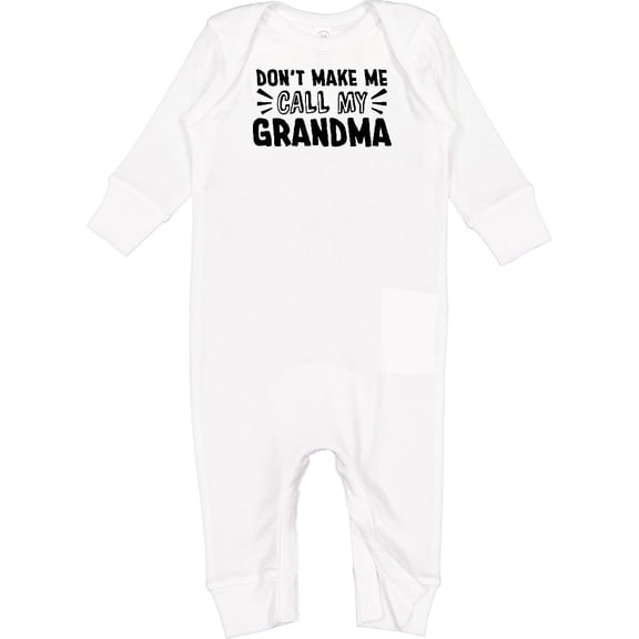 Inktastic Don't Make Me Call My Grandma Baby Romper Coveralls