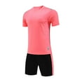 thumbnail image 1 of Zpanxa Boys Summer Outfits Kids Gradient Basketball Suit Set Training Kit Sweat Absorbing Side Pockets Sports Suit 4 Years, 1 of 4