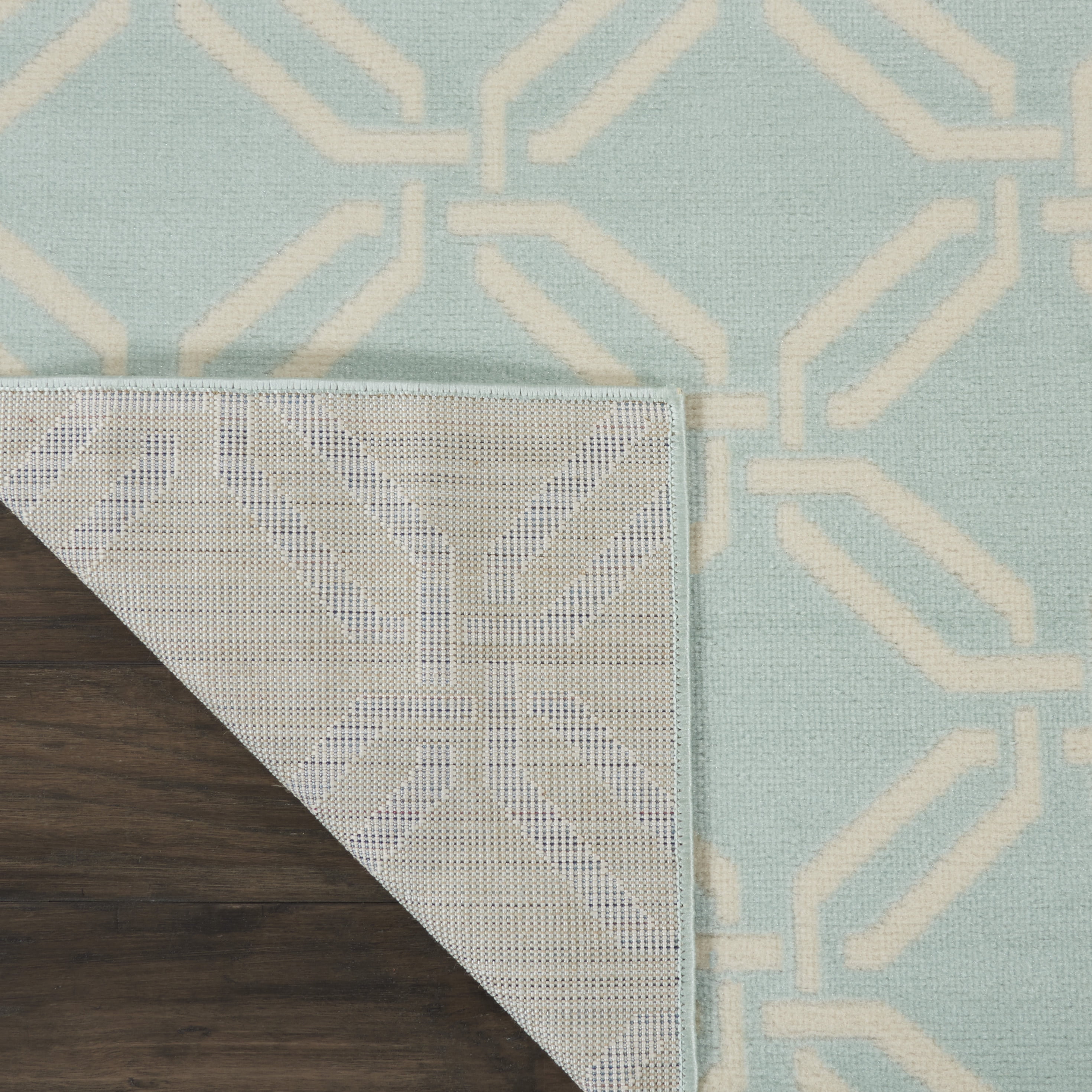 Nourison Bliss Transitional Trellis Green 7'10" x 9'10" Area Rug, (8' x 10')