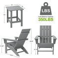 thumbnail image 2 of Garpans 3-Piece Adirondack Chair Set with Table HDPE All Wheather Outdoor Adirondack Chairs with Side Table Patio Chairs Table Set for Outside Garden Pool Front Porch Deck Fire Pit, 2 of 8