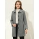 thumbnail image 3 of Abrigo de invierno para mujer Cuello de piel sintética Abrigo largo cálido Gris L, 3 of 6