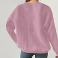 thumbnail image 4 of Buigttklop Women'S Casual Sweaters Long Sleeve Sweaters Soft Loose Fit Cable Knit Pullover Crewneck Tunic Sweater Tops,S-2Xl, 4 of 6