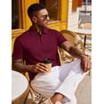 thumbnail image 4 of COOFANDY Mens Short Sleeve Shirts Casual Polo Shirts Collared Summer Shirts Textured Knit Golf Shirts, 4 of 6