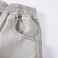 thumbnail image 6 of Boys Cotton Pants Light Gray - Relaxed Fit Tapered Leg with Elastic Waistband for School Play Everyday, Kids to Teen,Size 11-12 T, 6 of 9