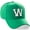 Kelly Green, variant on Classic Baseball Hat Custom A to Z Initial Team Black White Letter, Khaki Cap Letter S