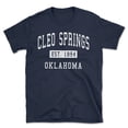 thumbnail image 1 of Cleo Springs Oklahoma Classic Established Men's Cotton T-Shirt, 1 of 1