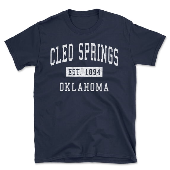 Cleo Springs Oklahoma Classic Established Men's Cotton T-Shirt