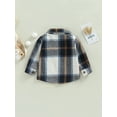 thumbnail image 4 of Bagilaanoe Toddler Baby Boy Flannel Shirts Jacket Plaid Long Sleeve Single-Breasted Shacket 4T 5T 6T Kids Fall Casual Outwear, 4 of 7