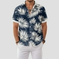 thumbnail image 2 of Mens Hawaiian Shirt Short Sleeve Button Down Shirts Tropical Floral Summer Beach Shirts,S-3XL, 2 of 7