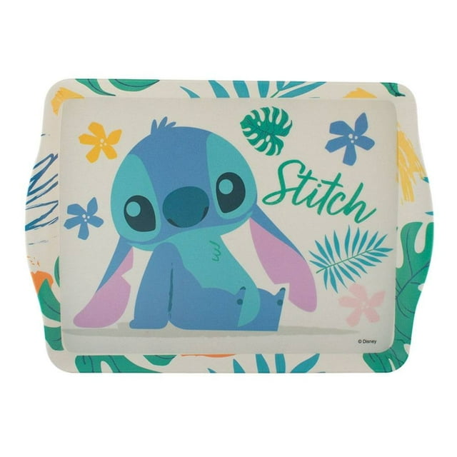 Charola Fun Kids de Bambú Stitch 35X25 cm