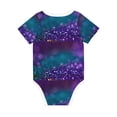 thumbnail image 5 of Balery Purple and Green Glitter Pattern Baby Climbing Clothes Infant Bodysuit Cute Infant Bodysuit Baby Romper-12 Months, 5 of 7