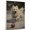 American Eskimo, variant on Rat Terrier Vintage Dog Ice Hockey Canvas – Artistic Sports, Rat Terrier Dog with Ice Hockey Stretched Canvas Size 8x12 Wall Print for Bedroom, Living Room, Office