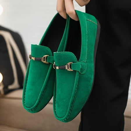 

Comfy Mens Canvas Slip-On Loafers - Soft Cloth Insole Non-Slip Rubber Sole Round Toe Solid Color - Perfect for Spring and Summer