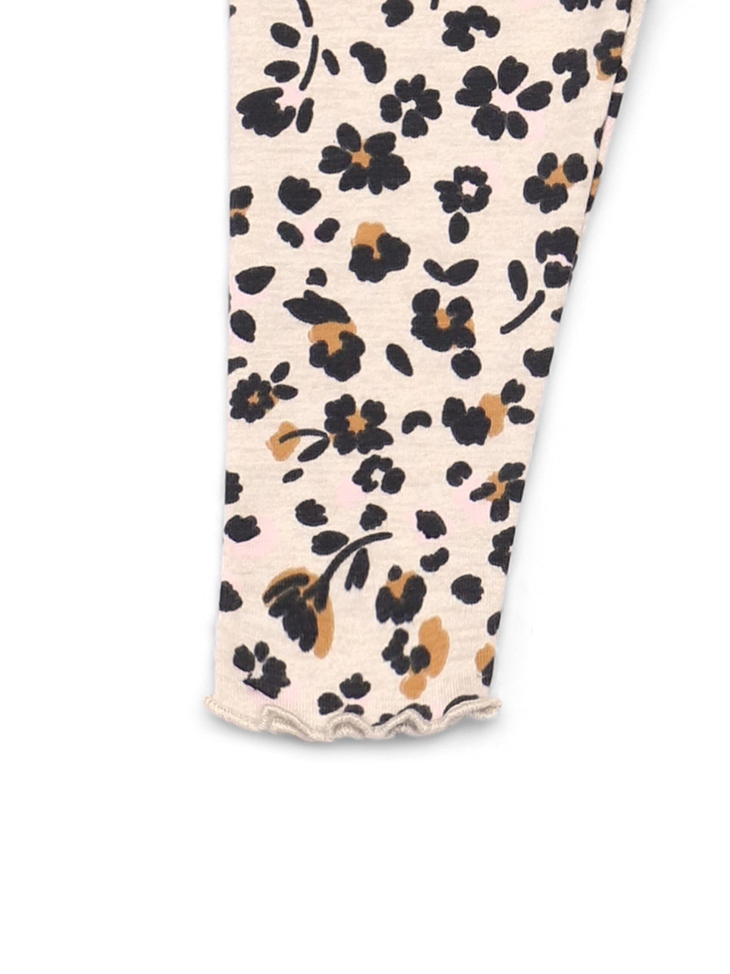 Garanimals Baby Girls Print Jersey Leggings with Lettuce-Edge Hem, Sizes 0M-24M