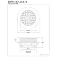 thumbnail image 2 of Kingston Brass BSFT4130 Watercourse 4-1/4-Inch Brass Round Grid Shower Base Drain with Flange in Matte Black, 2 of 3