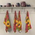 thumbnail image 5 of Dreamtimes Sunflower Red Stripes Kitchen Towels Set of 4 Dishcloths Hand Towels Tea Towels Ultra Absorbent for Cleaning Washing Drying Dishes Tableware 28'' x 18'', 5 of 7