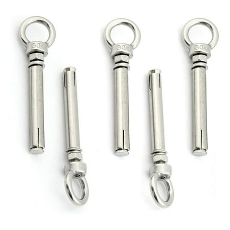 

5pcs Stainless Steel Expansion Screw Bolt Eyebolt Expansion Screw For Home Outdoor