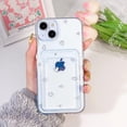 thumbnail image 3 of Compatible for iPhone 14 Plus Case Clear with Card Holder, Cute Heart Pattern Love Design for Women Girl, Protective Soft TPU Shock-Absorbing Wallet Case for iPhone 14 Plus-White Heart, 3 of 13