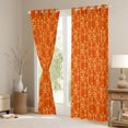 thumbnail image 3 of Feelyou Orange Dragonfly Black Out Curtains, Rustic Damask Curtains Pack of 2 (42x63 Each), 3 of 6