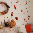 thumbnail image 5 of 3 Pack Glow In The Dark Decals Blood Handprint And Footprint Designs Removable Waterproof Pvc Wall Stickers For Home Party Decor Theme Parties, 5 of 8