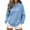 Sky Blue, variant on HAiming Plus Size Sweatshirts for Women Long Sleeve Quarter Zip Loose Casual Classic Shirts with Pockets Workout Tops